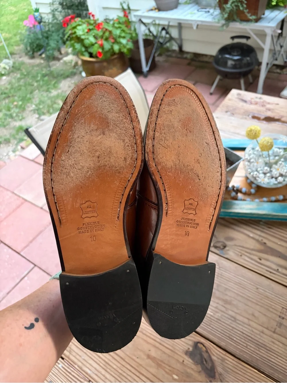 Pronto Uomo Firenze Men’s 10M Cognac Brown Leather Split Toe Derby Shoes Italy